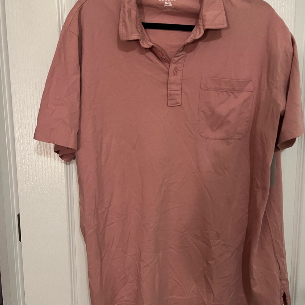 NWT George Men's Dusty Rose Polo Shirt
